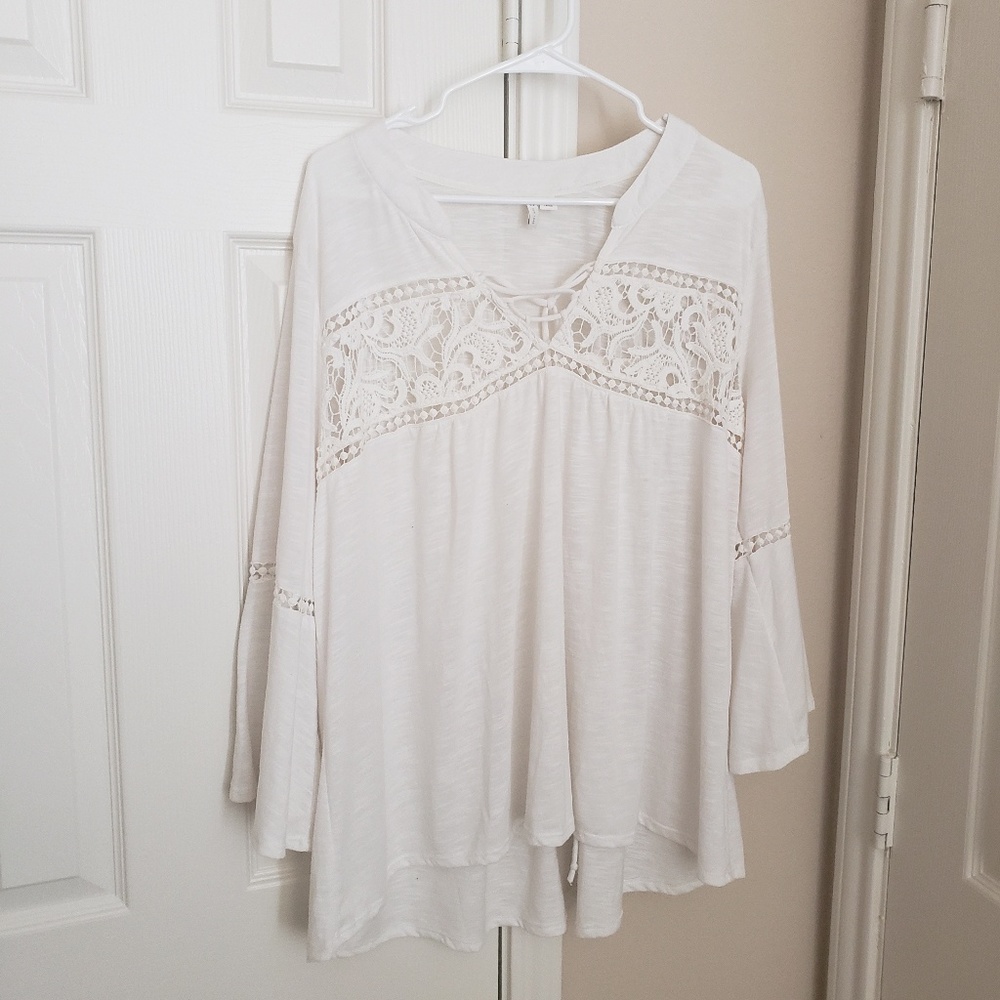 OFF-WHITE LONG SLEEVE BLOUSE